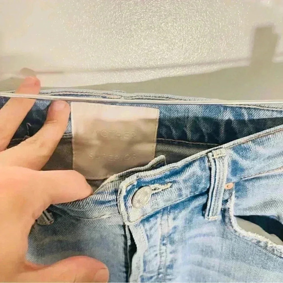 NEW MOTHER Denim The Tomcat Jeans The Confession Wash Distressed Retro Y2K 90s - Picture 5 of 9